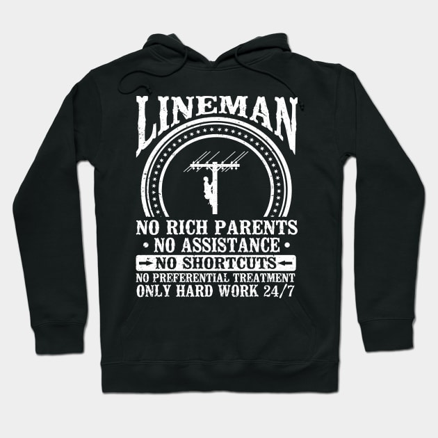 Line Worker Linesman Power Line Electrical Lineman Hoodie by IngeniousMerch